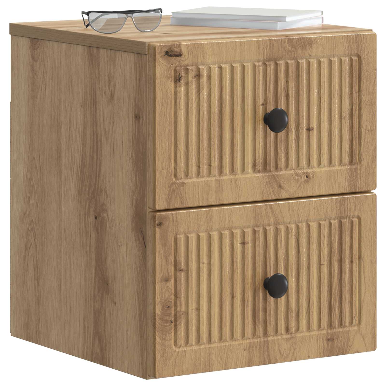Wandmontierter Nachttisch 2 stk. Artisan-Eiche