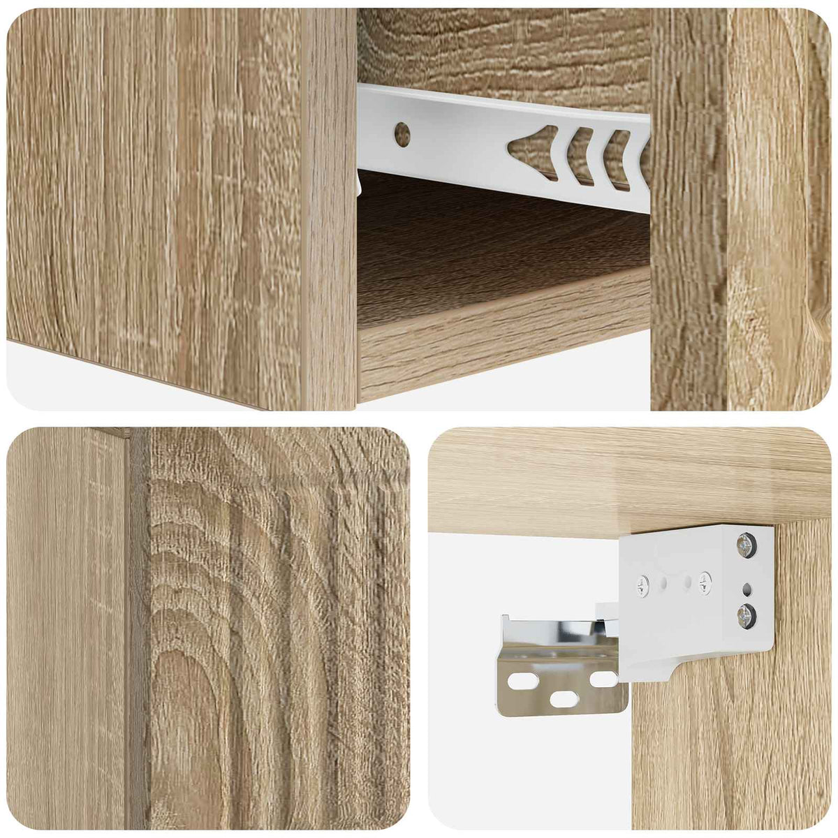 Wandmontierter Beistelltisch Sonoma-Eiche 59 x 34,5 x 17 cm