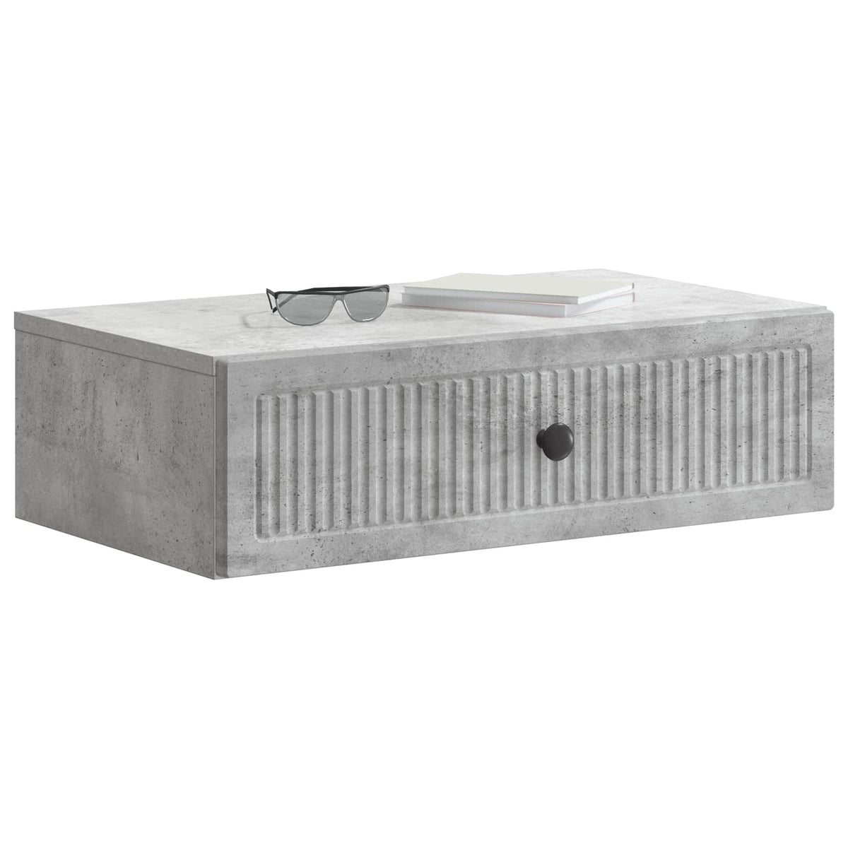 Wandmontierter Beistelltisch Betongrau 59 x 34,5 x 17 cm