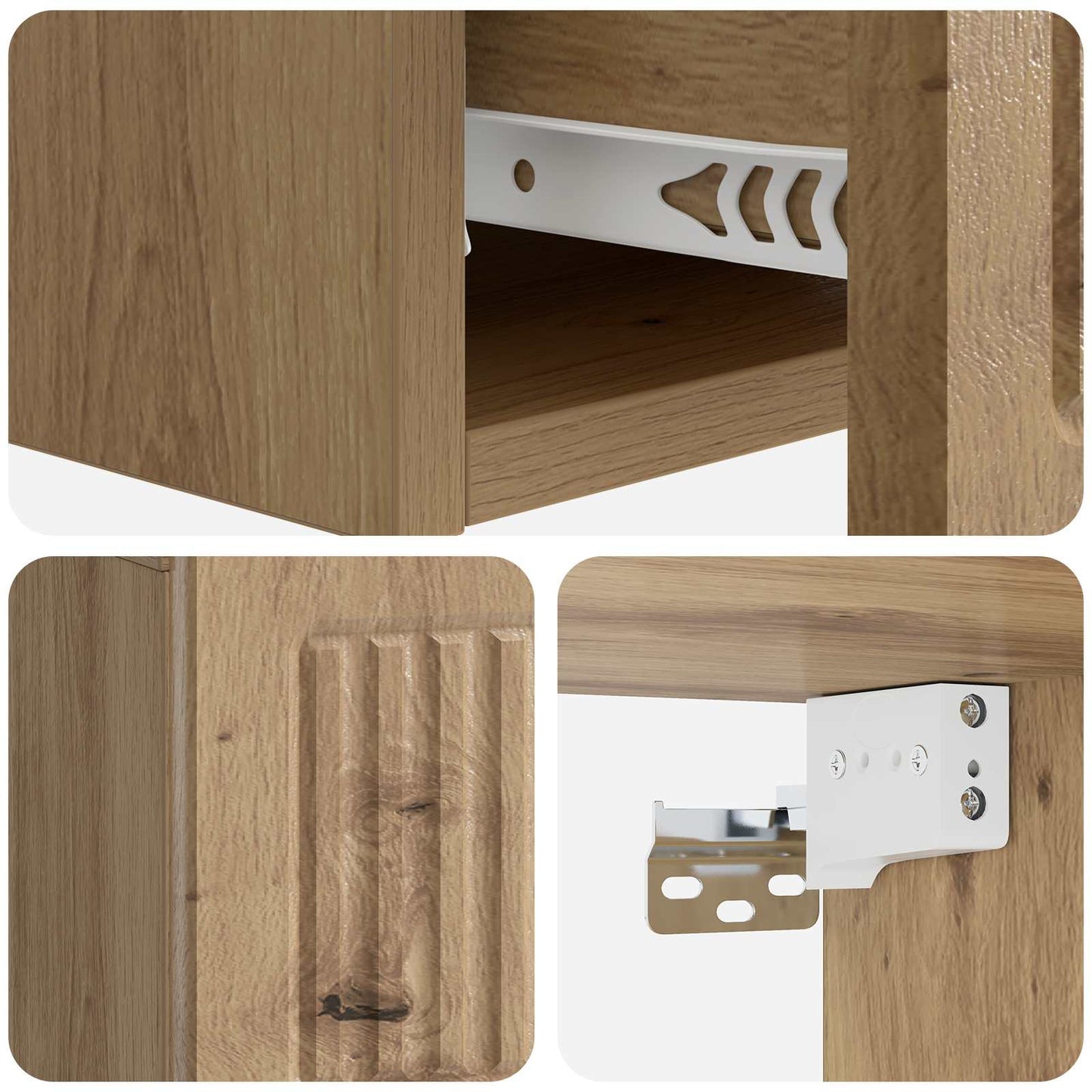 Wandmontierter Beistelltisch 59 x 34,5 x 17 cm Holzwerkstoff