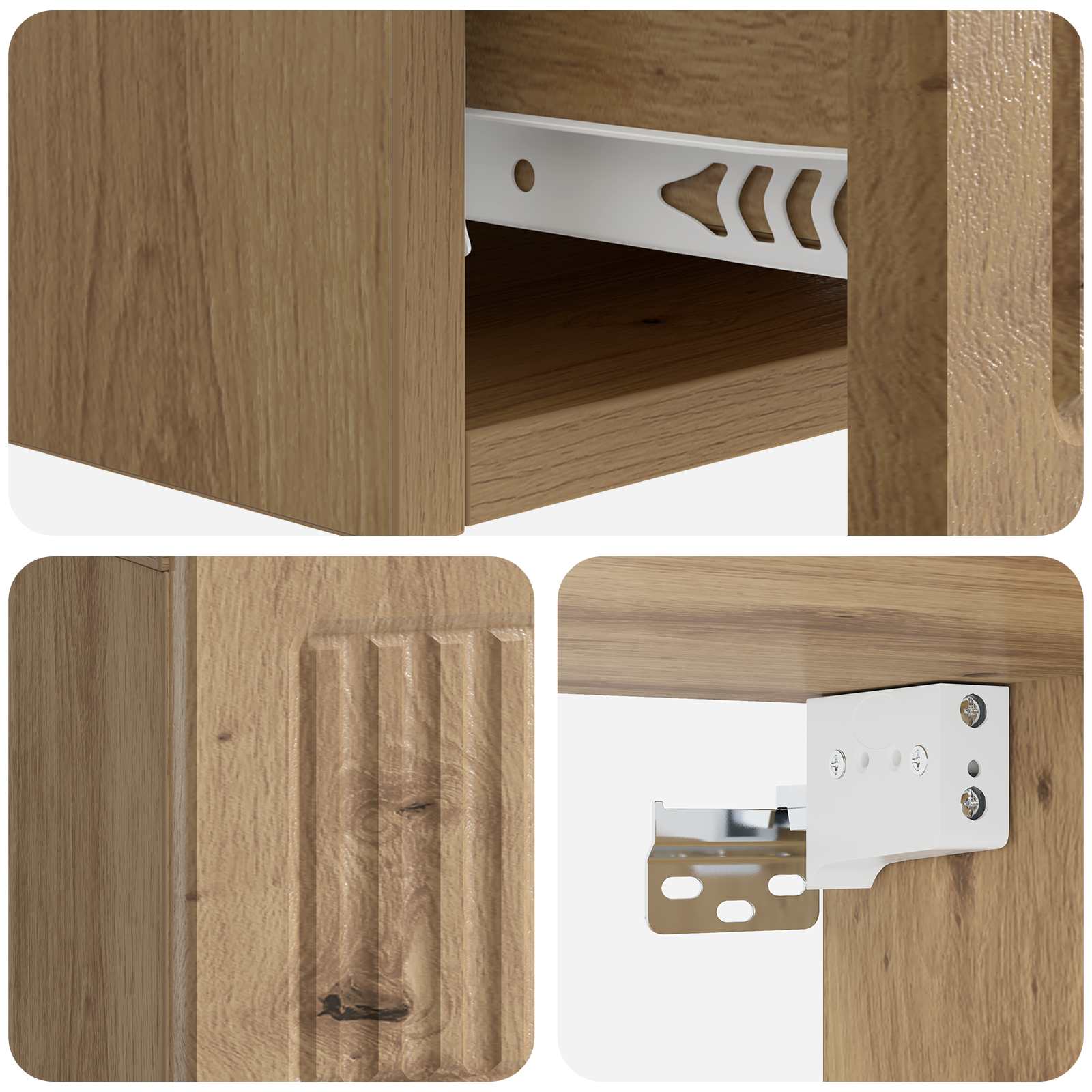 Wandmontierter Beistelltisch 59 x 34,5 x 17 cm Holzwerkstoff