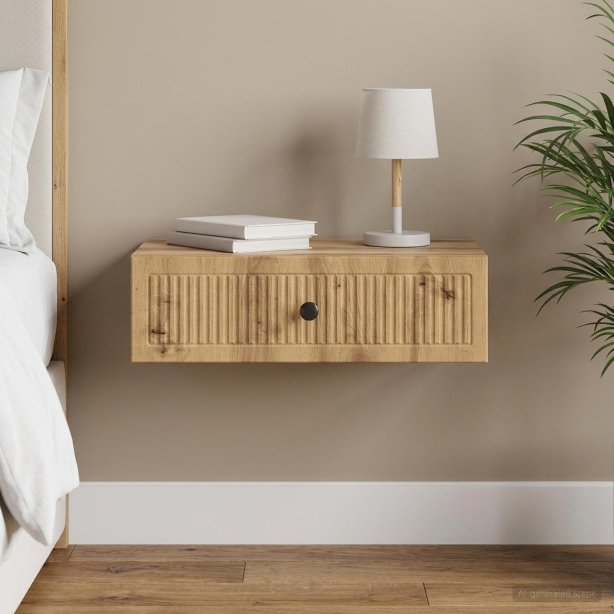 Wandmontierter Beistelltisch 59 x 34,5 x 17 cm Holzwerkstoff