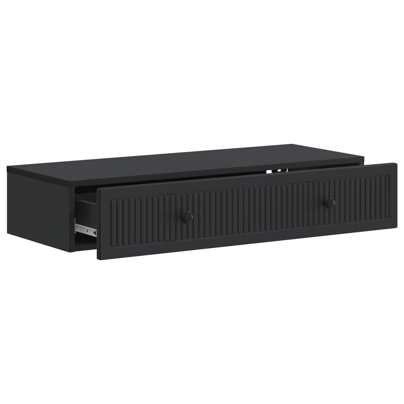 Wandmontierter Beistelltisch Schwarz 87,5 x 34,5 x 17 cm