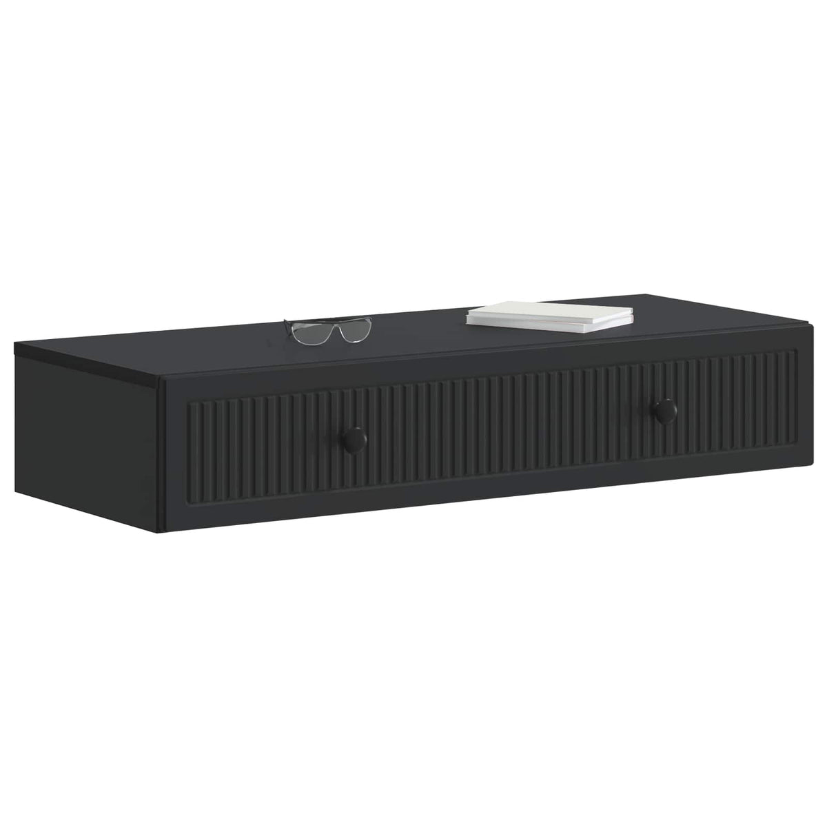 Wandmontierter Beistelltisch Schwarz 87,5 x 34,5 x 17 cm