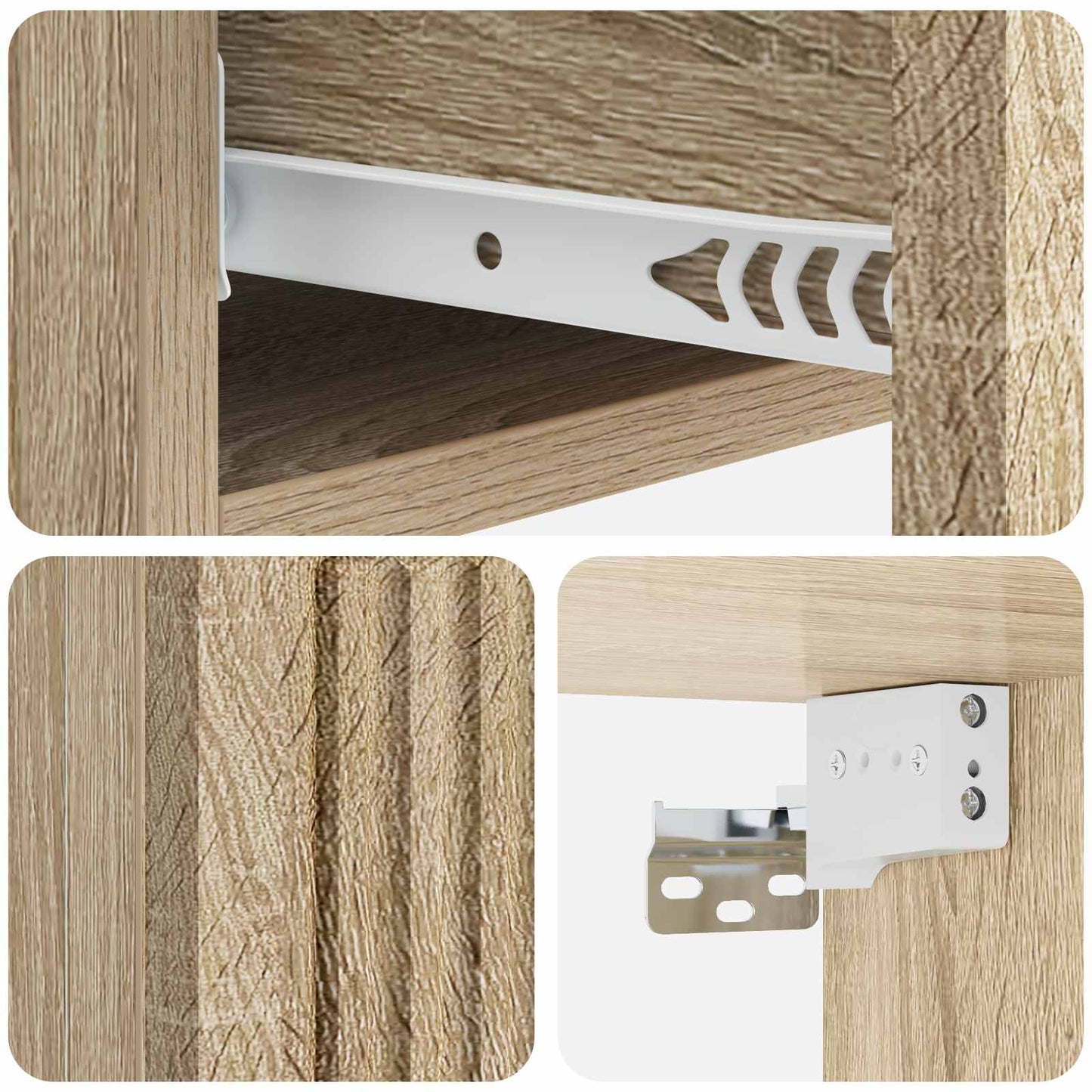 Wandmontierter Beistelltisch Sonoma-Eiche 87,5 x 34,5 x 17 cm