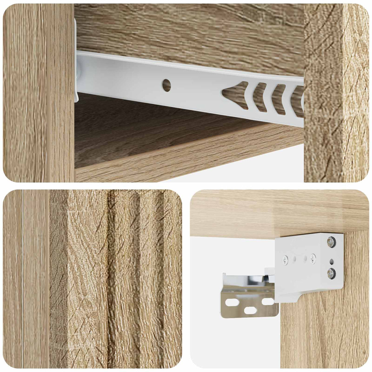Wandmontierter Beistelltisch Sonoma-Eiche 87,5 x 34,5 x 17 cm