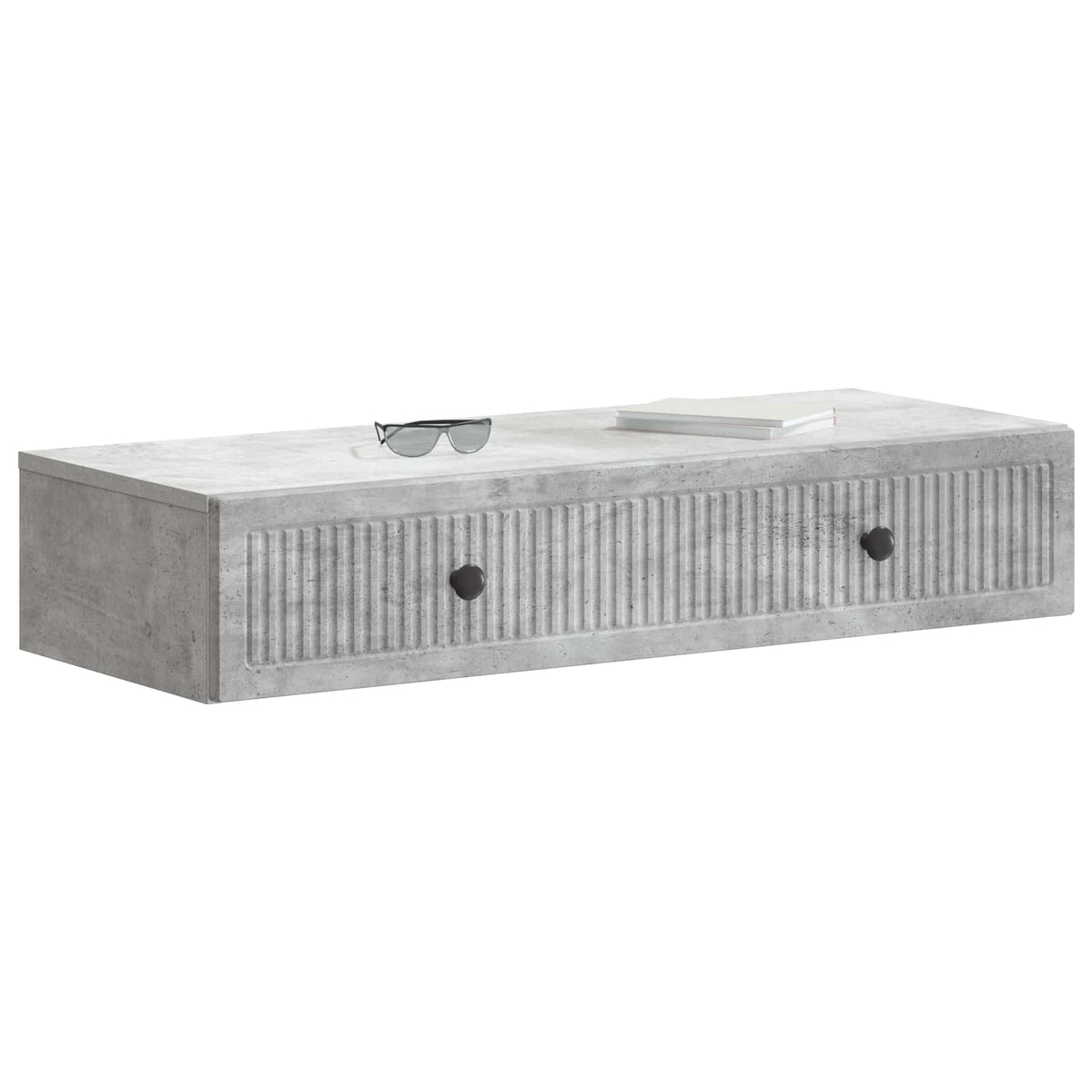 Wandmontierter Beistelltisch Betongrau 87,5 x 34,5 x 17 cm