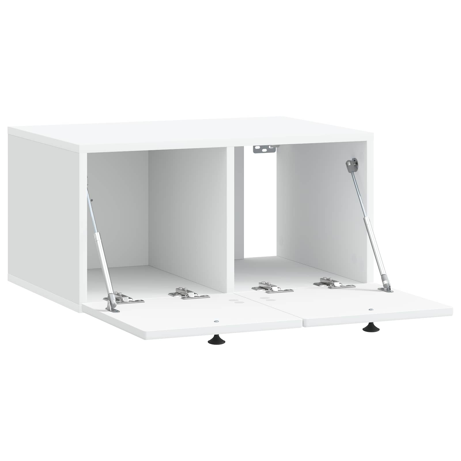 Wandmontierter TV-Schrank Weiß 59,5 x 41 x 30 cm Holzwerkstoff