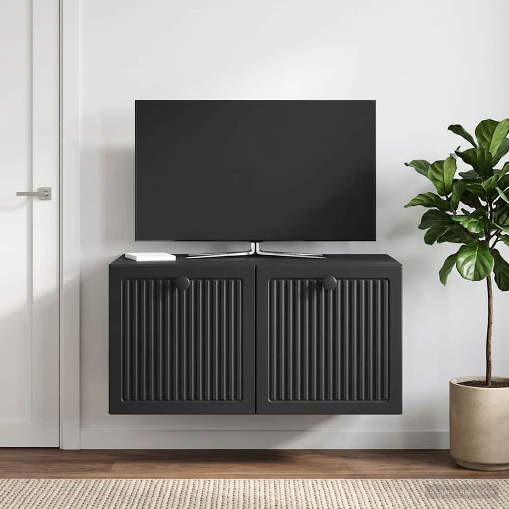 Wandmontierter TV-Schrank Schwarz 59,5 x 41 x 30 cm