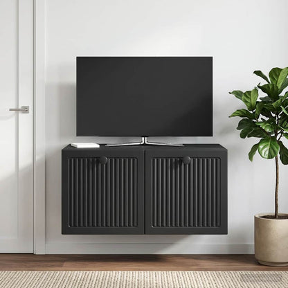 Wandmontierter TV-Schrank Schwarz 59,5 x 41 x 30 cm