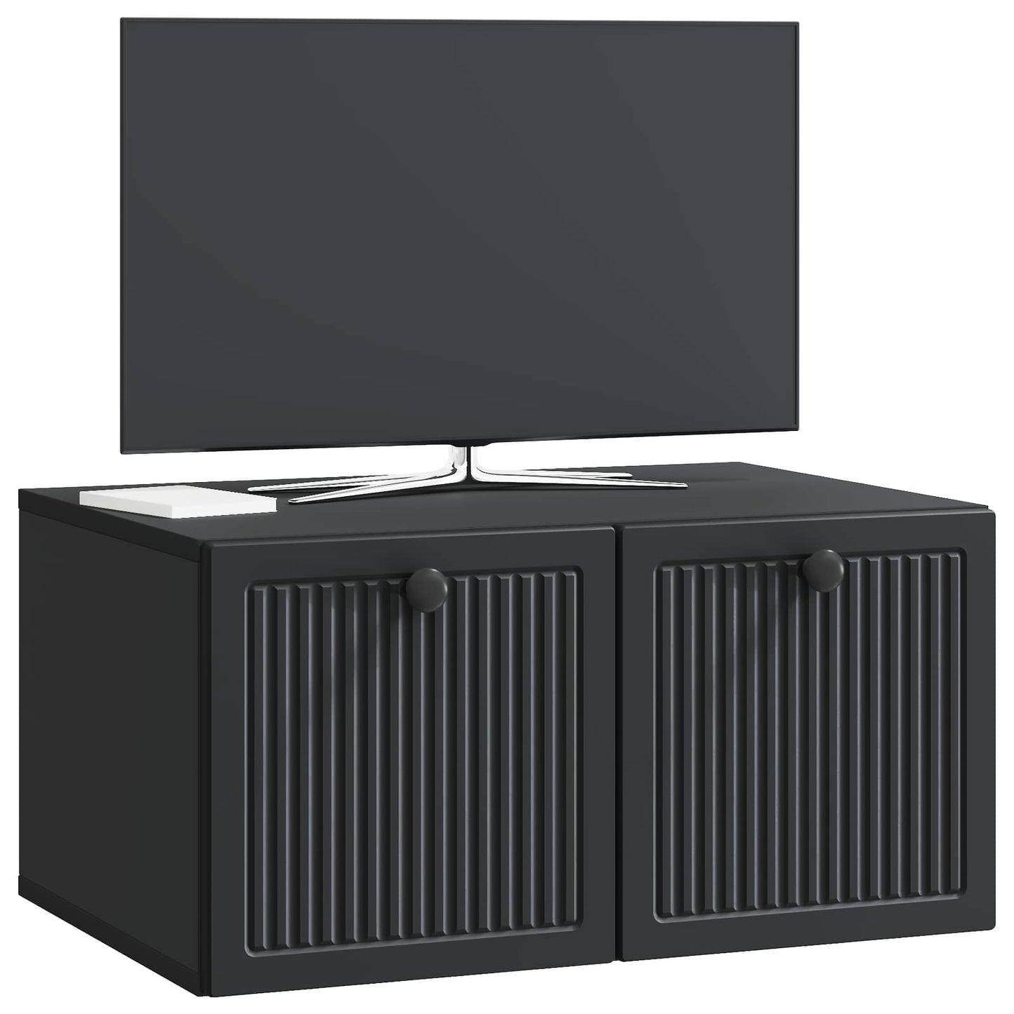 Wandmontierter TV-Schrank Schwarz 59,5 x 41 x 30 cm