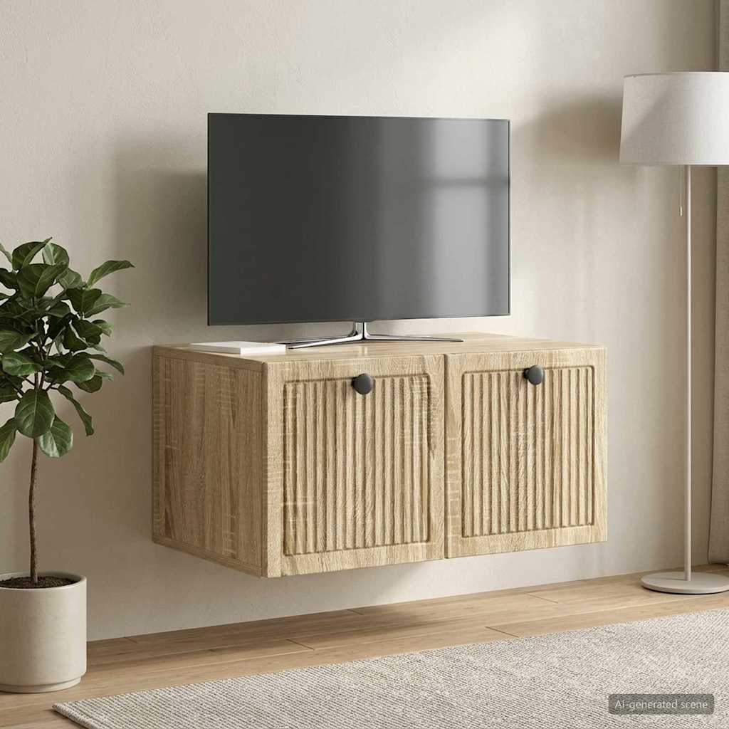 Wandmontierter TV-Schrank Sonoma-Eiche 59,5 x 41 x 30 cm