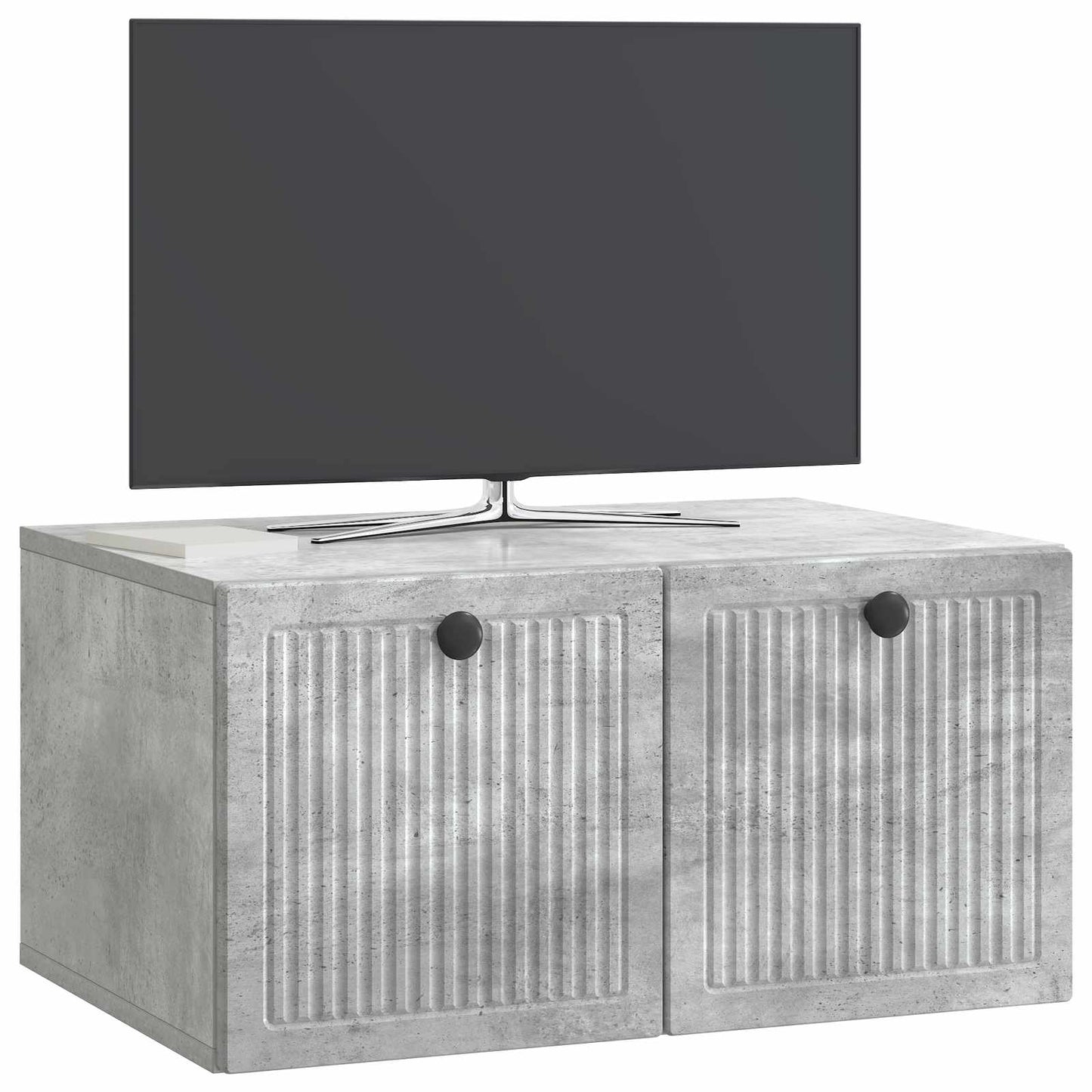 Wandmontierter TV-Schrank Betongrau 59,5 x 41 x 30 cm
