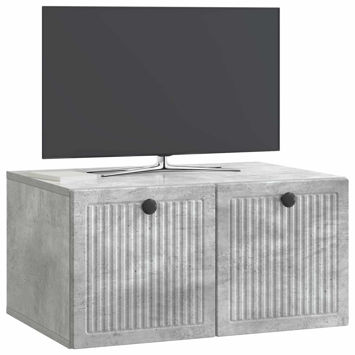Wandmontierter TV-Schrank Betongrau 59,5 x 41 x 30 cm