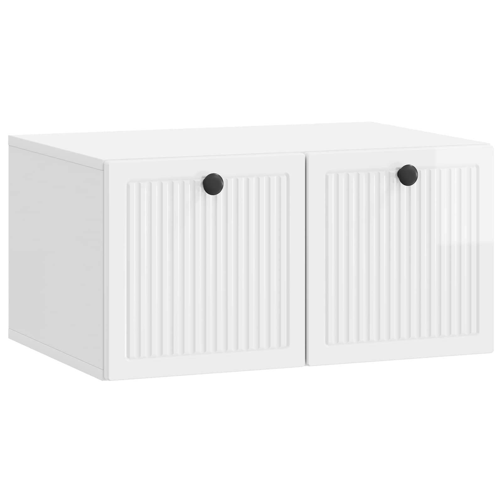 Wandmontierter TV-Schrank Hochglanz Weiß 59,5 x 41 x 30 cm