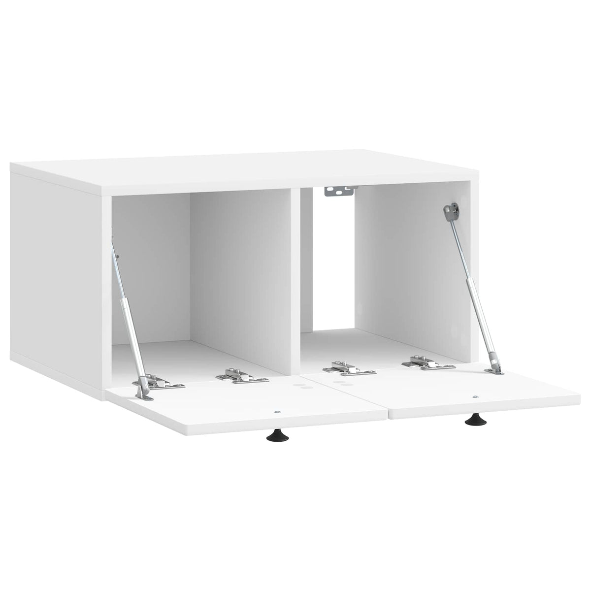 Wandmontierter TV-Schrank Hochglanz Weiß 59,5 x 41 x 30 cm