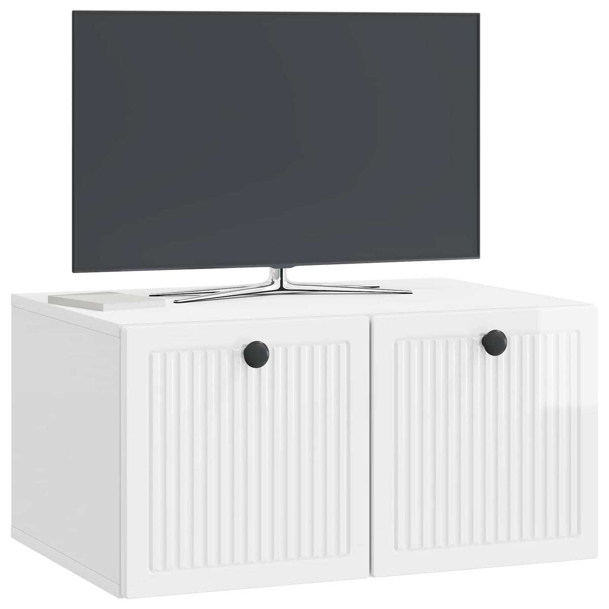 Wandmontierter TV-Schrank Hochglanz Weiß 59,5 x 41 x 30 cm
