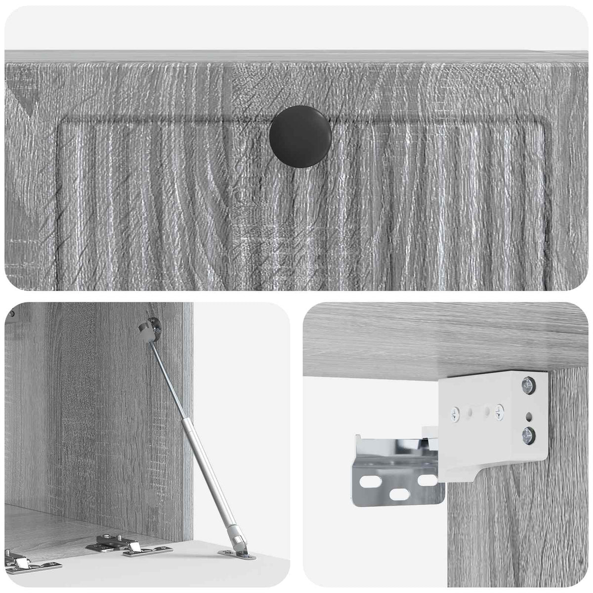Wandmontierter TV-Schrank Graues Sonoma 59,5 x 41 x 30 cm