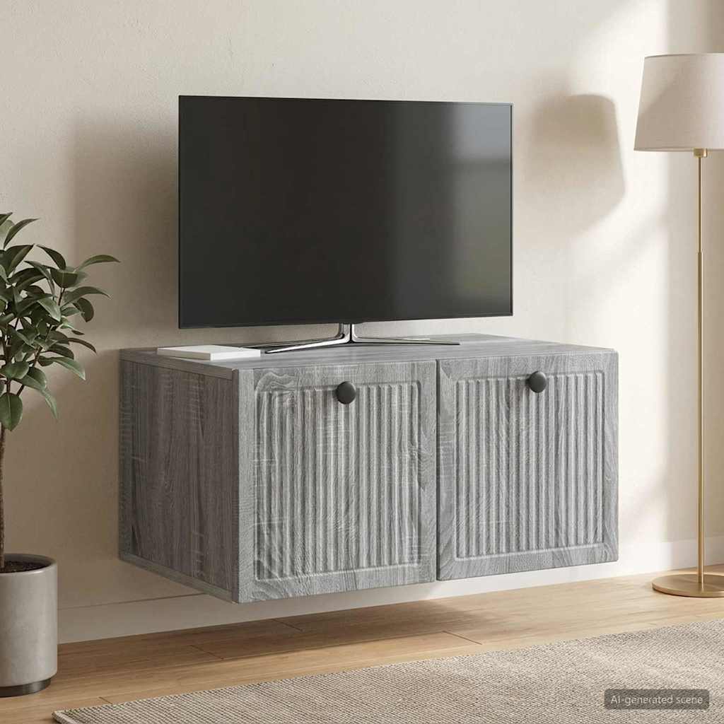Wandmontierter TV-Schrank Graues Sonoma 59,5 x 41 x 30 cm