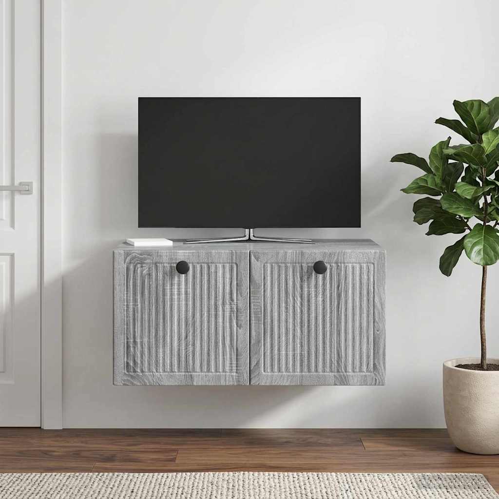 Wandmontierter TV-Schrank Graues Sonoma 59,5 x 41 x 30 cm