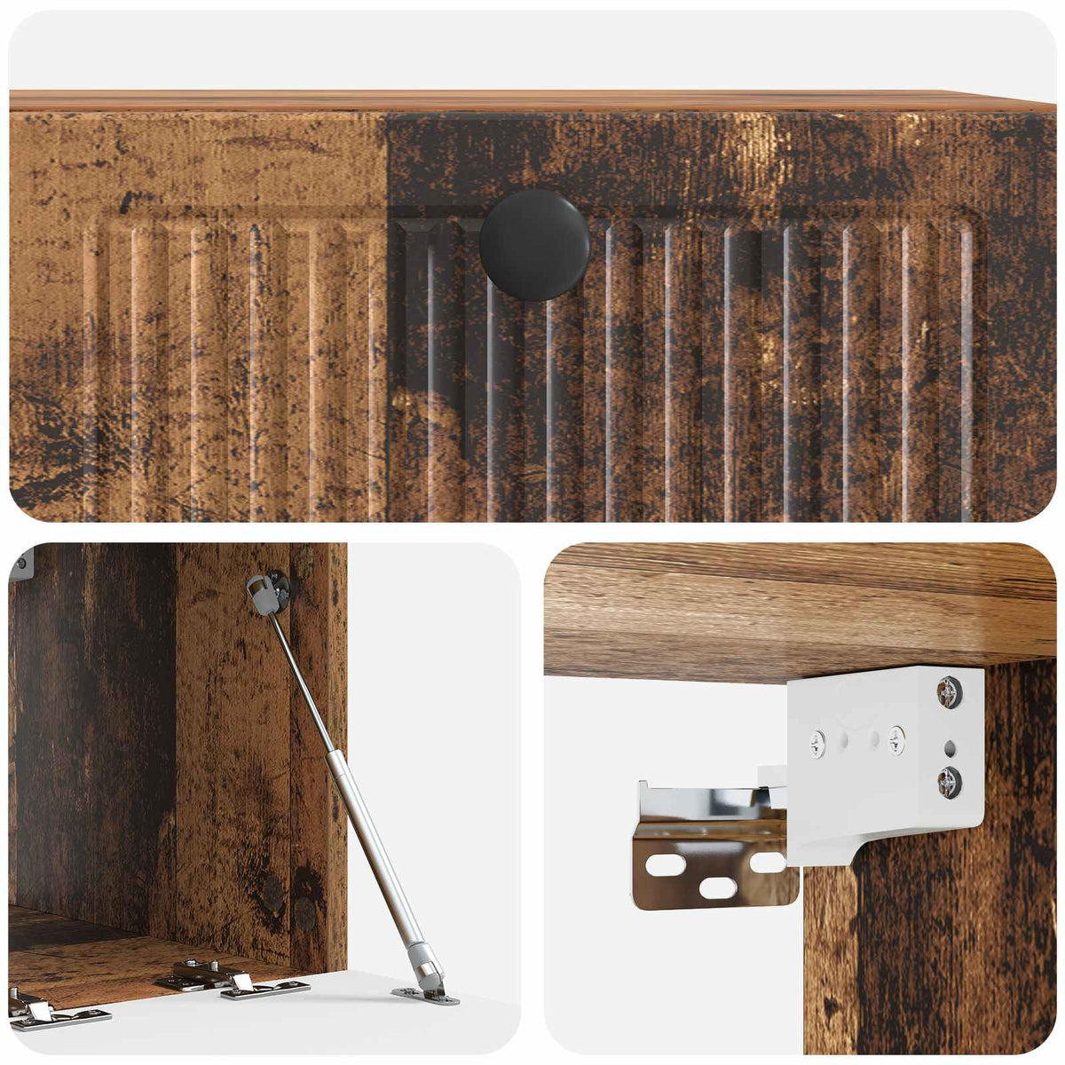 Wandmontierter TV-Schrank Altholz 59,5 x 41 x 30 cm