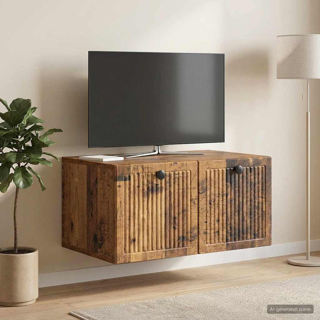 Wandmontierter TV-Schrank Altholz 59,5 x 41 x 30 cm