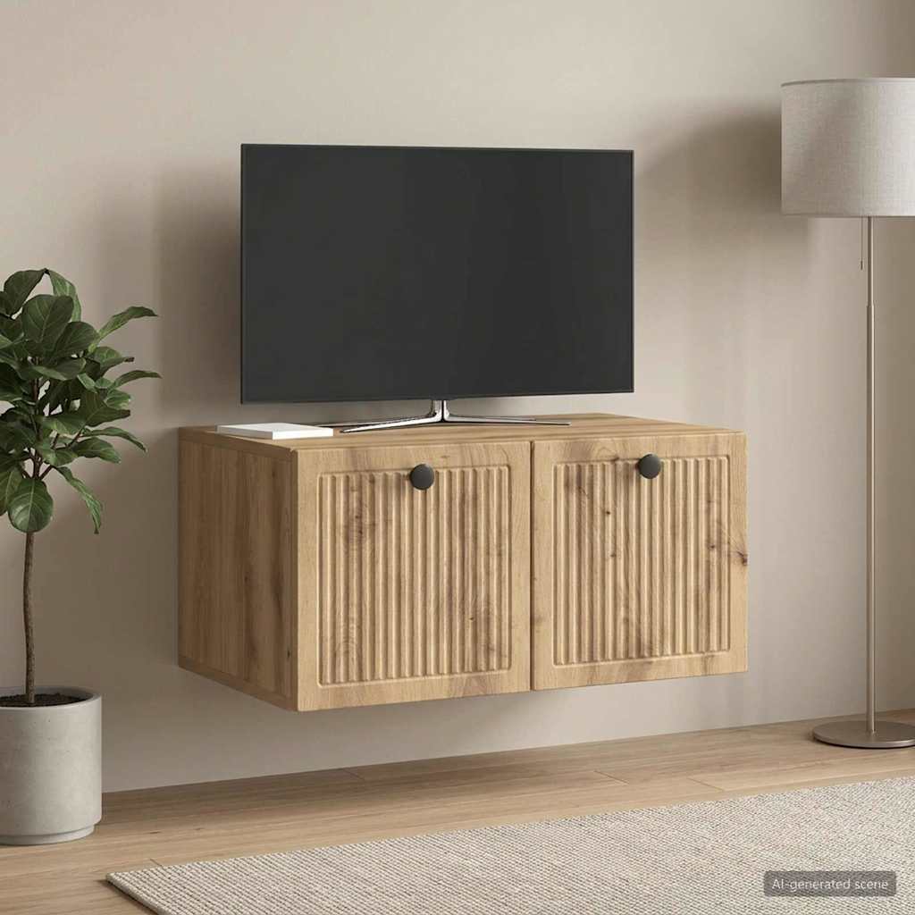 Wandmontierter TV-Schrank 59,5 x 41 x 30 cm Artisan-Eiche