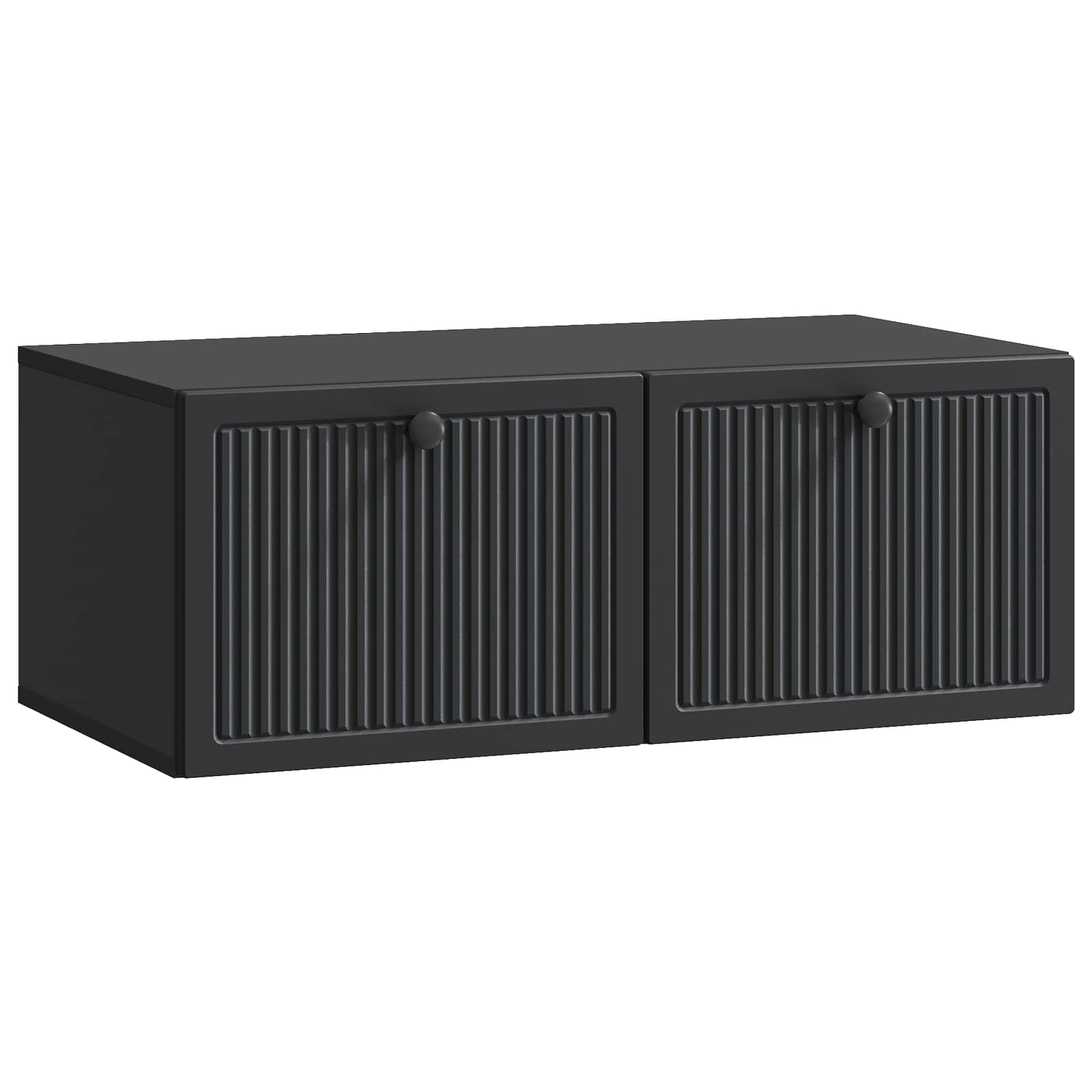 Wandmontierter TV-Schrank Schwarz 78,5 x 41 x 30 cm