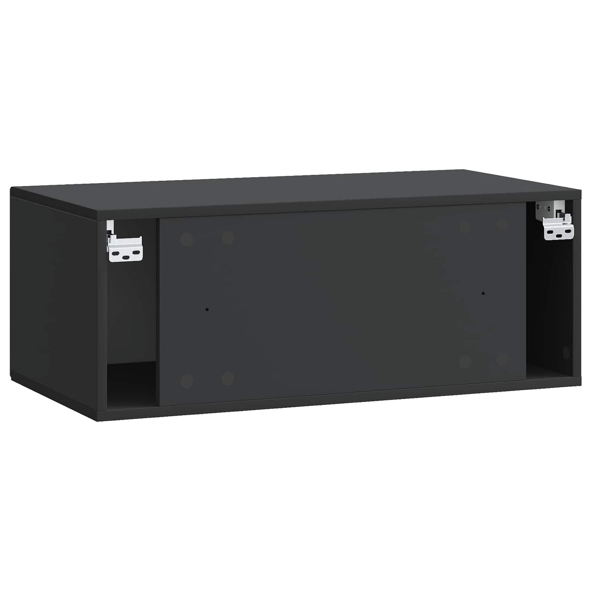 Wandmontierter TV-Schrank Schwarz 78,5 x 41 x 30 cm