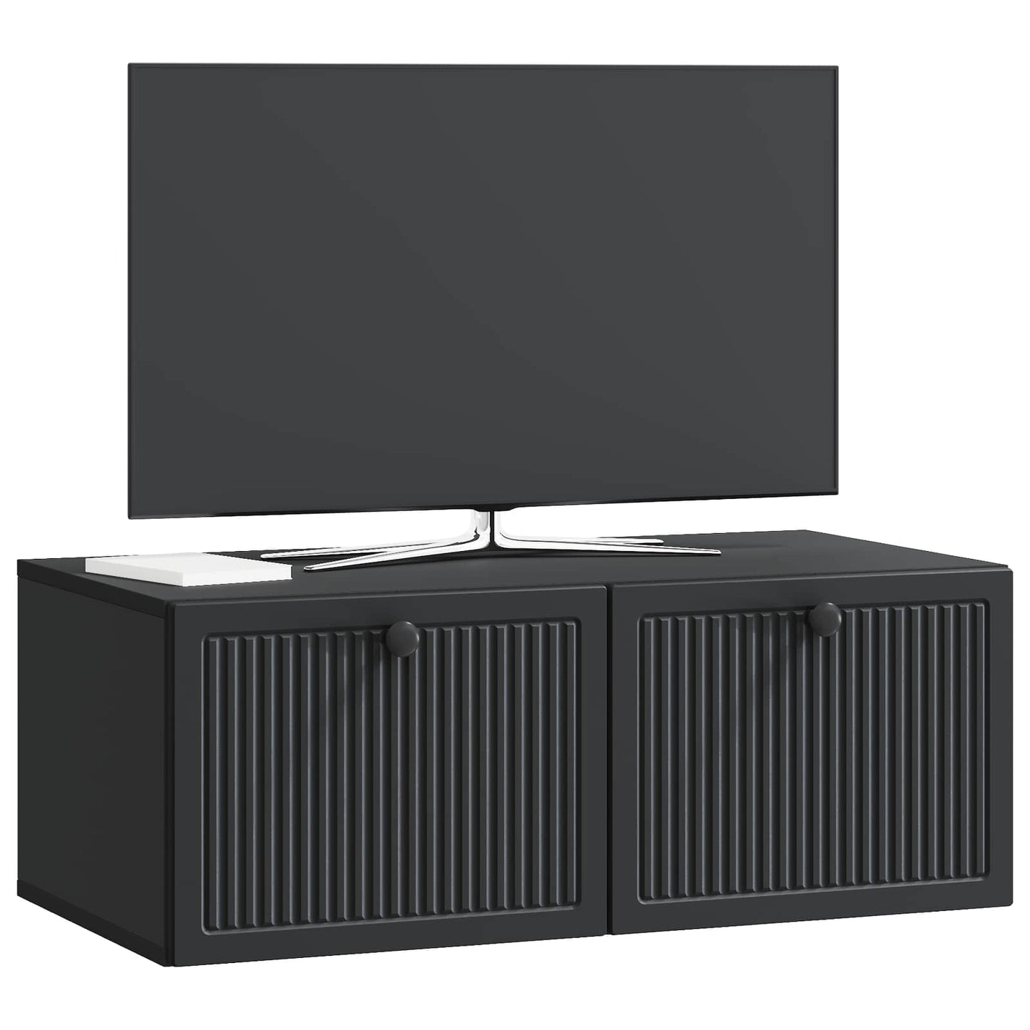 Wandmontierter TV-Schrank Schwarz 78,5 x 41 x 30 cm