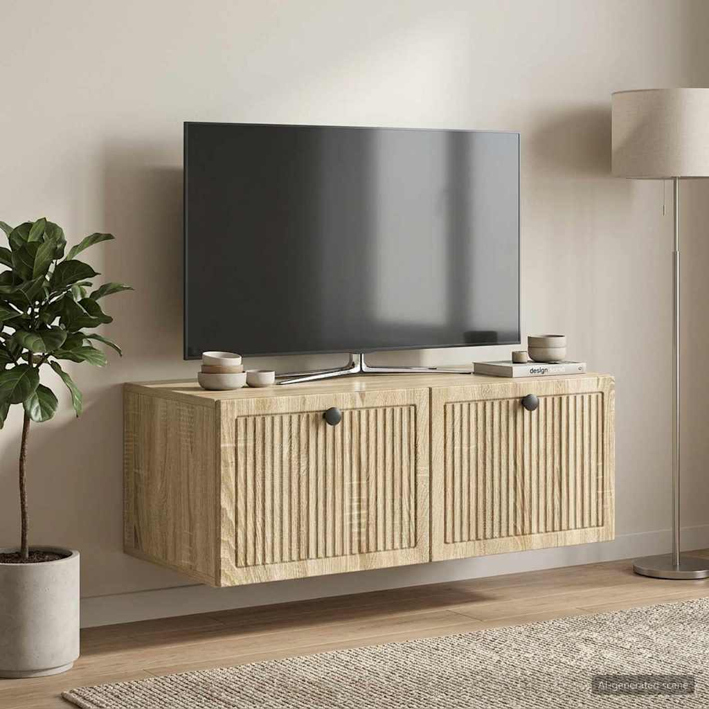 Wandmontierter TV-Schrank Sonoma-Eiche 78,5 x 41 x 30 cm