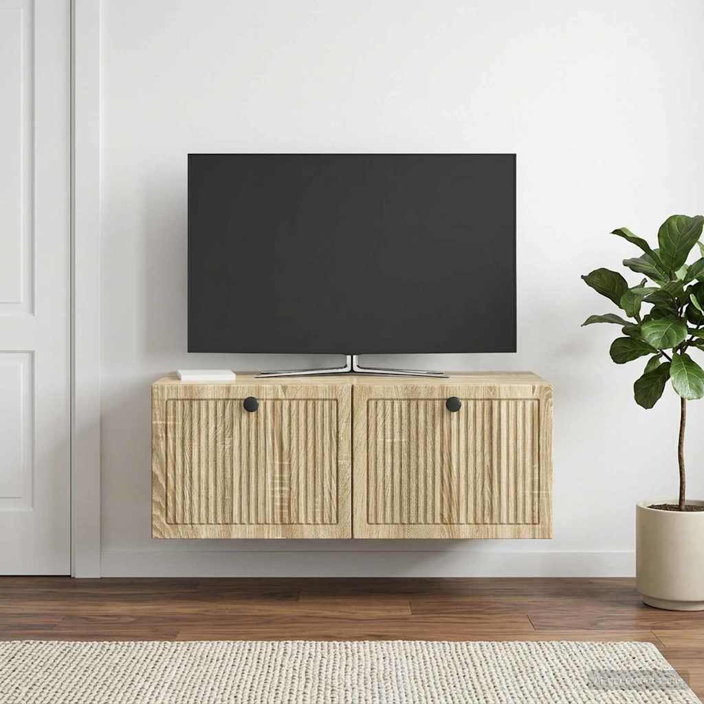 Wandmontierter TV-Schrank Sonoma-Eiche 78,5 x 41 x 30 cm