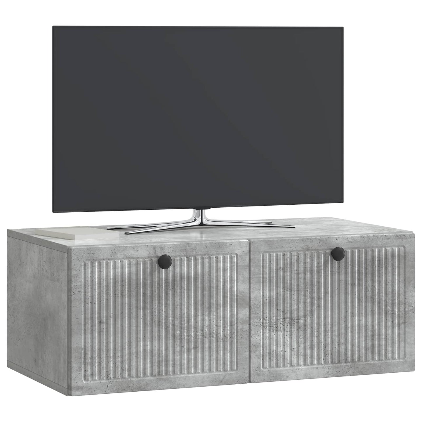 Wandmontierter TV-Schrank Betongrau 78,5 x 41 x 30 cm