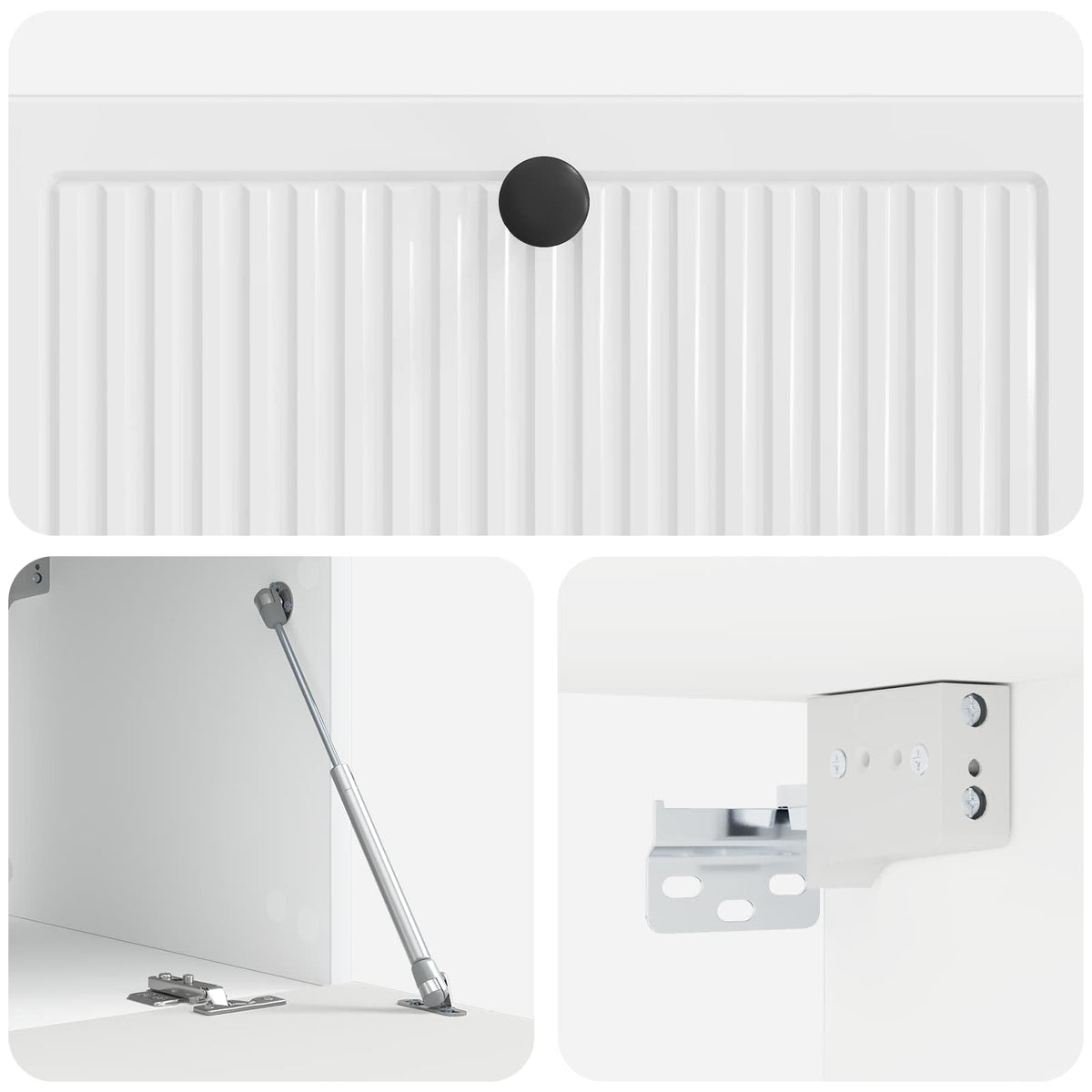 Wandmontierter TV-Schrank Hochglanz Weiß 78,5 x 41 x 30 cm