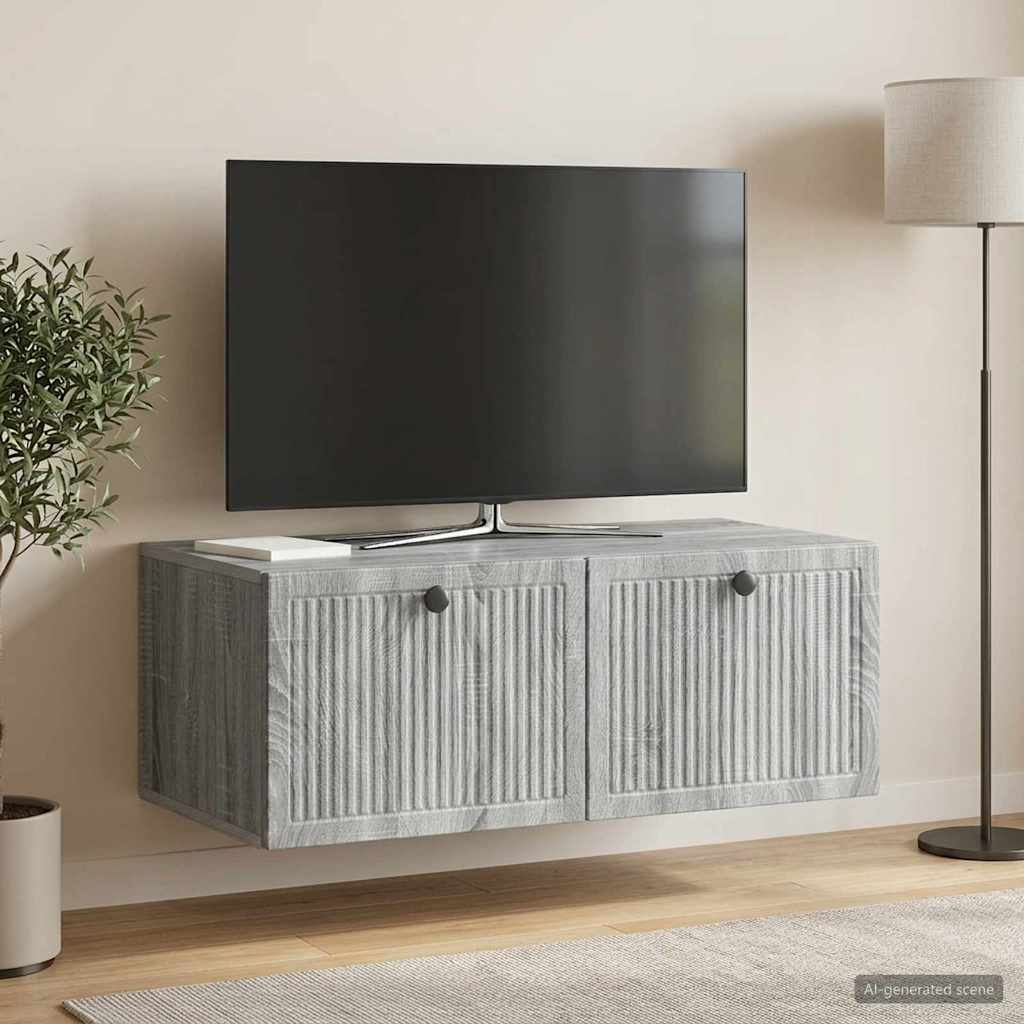 Wandmontierter TV-Schrank Graues Sonoma 78,5 x 41 x 30 cm