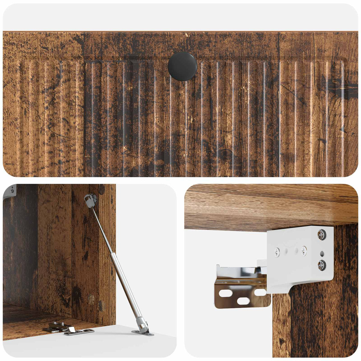 Wandmontierter TV-Schrank Altholz 78,5 x 41 x 30 cm