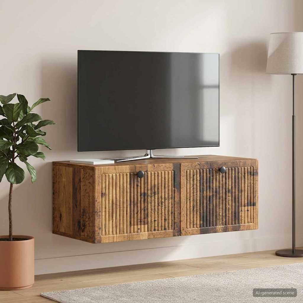 Wandmontierter TV-Schrank Altholz 78,5 x 41 x 30 cm