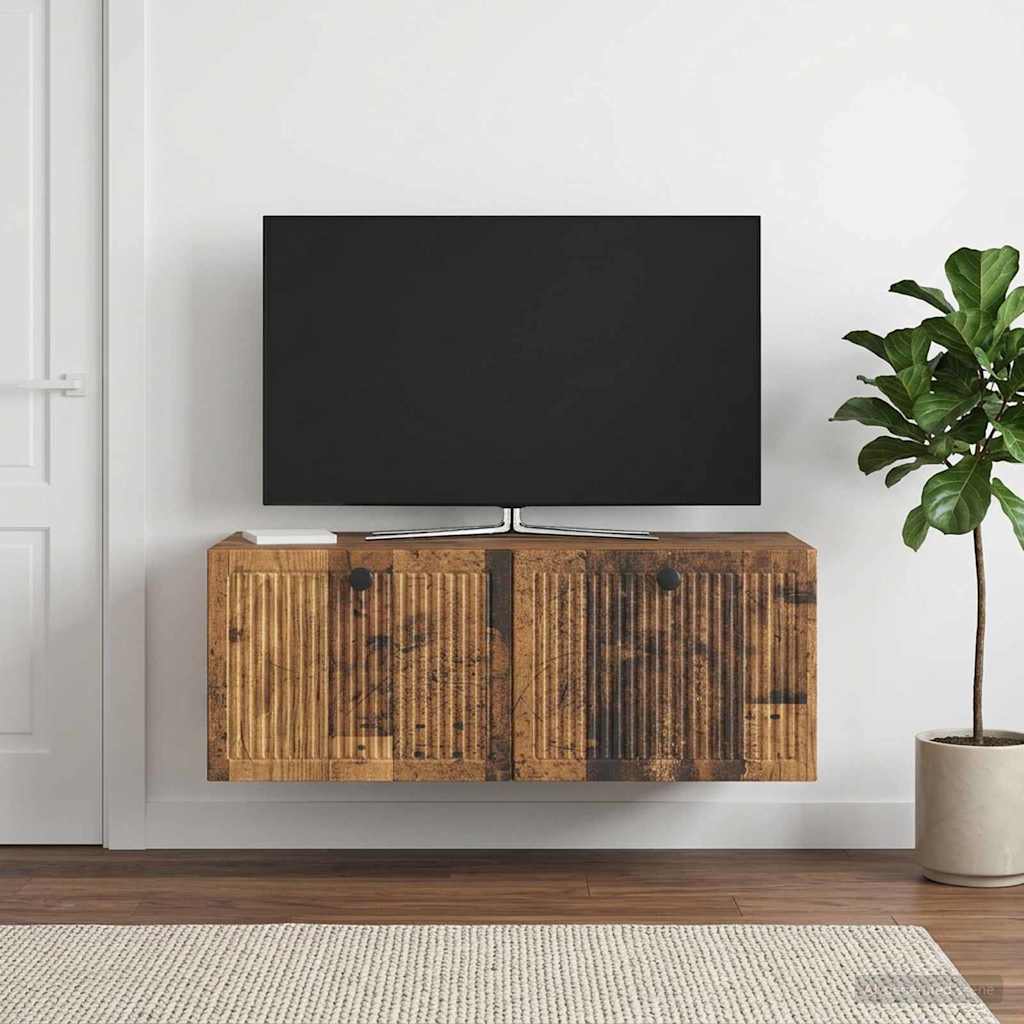 Wandmontierter TV-Schrank Altholz 78,5 x 41 x 30 cm