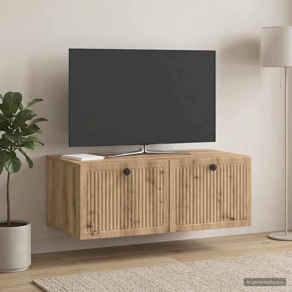 Wandmontierter TV-Schrank 78,5 x 41 x 30 cm Artisan-Eiche