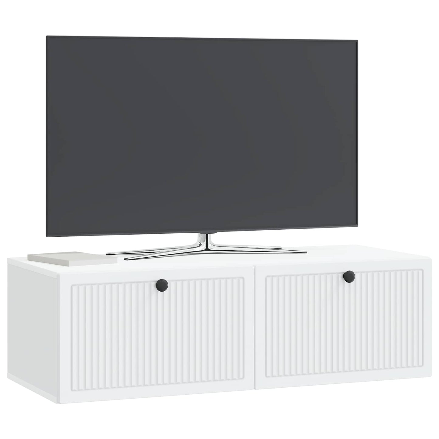 Wandmontierter TV-Schrank Weiß 98 x 41 x 30 cm Holzwerkstoff