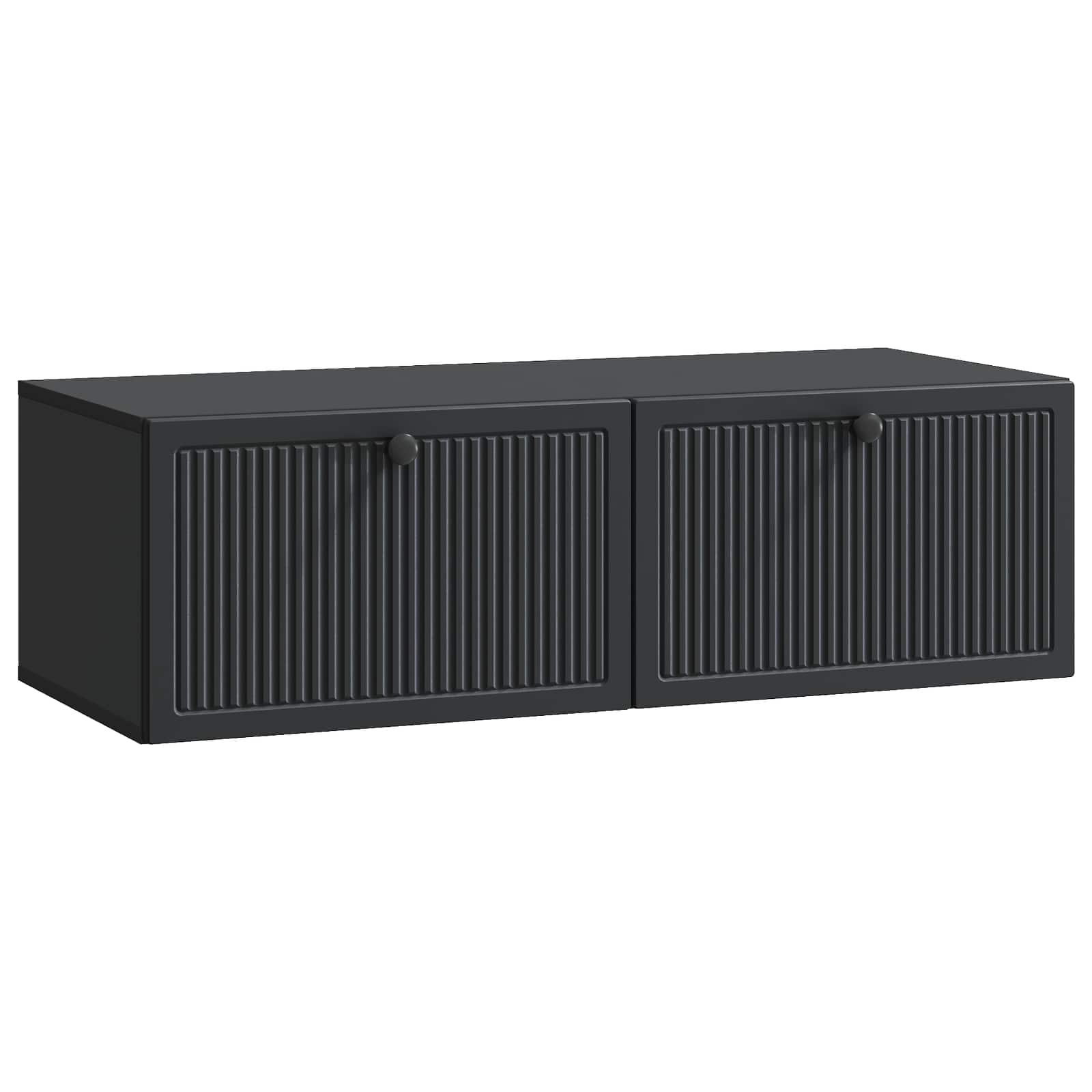 Wandmontierter TV-Schrank Schwarz 98 x 41 x 30 cm Holzwerkstoff