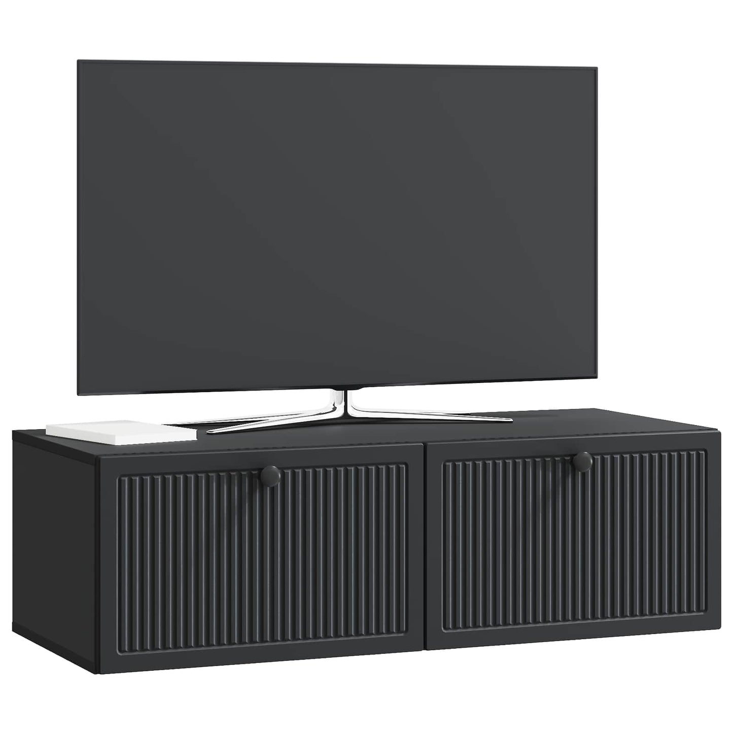 Wandmontierter TV-Schrank Schwarz 98 x 41 x 30 cm Holzwerkstoff