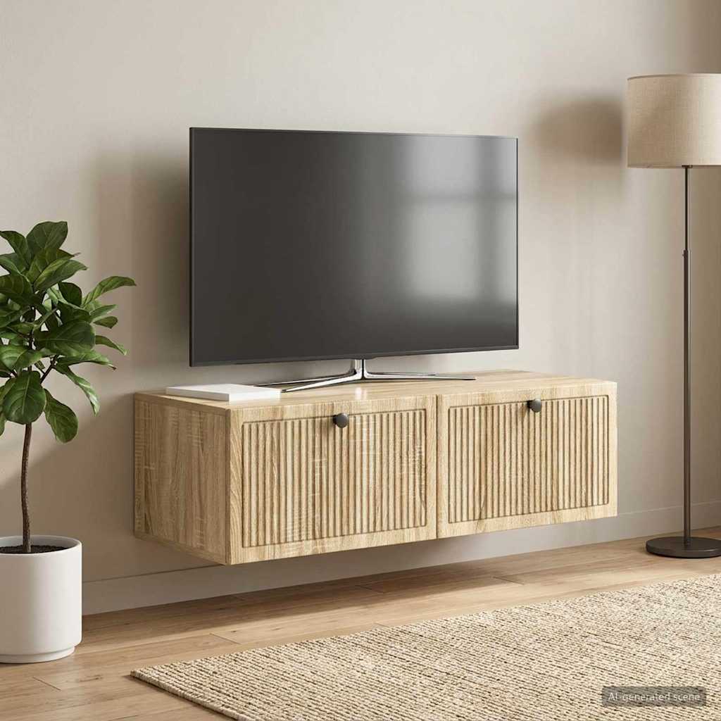 Wandmontierter TV-Schrank Sonoma-Eiche 98 x 41 x 30 cm