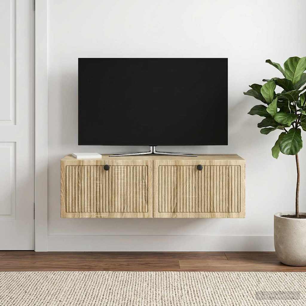 Wandmontierter TV-Schrank Sonoma-Eiche 98 x 41 x 30 cm