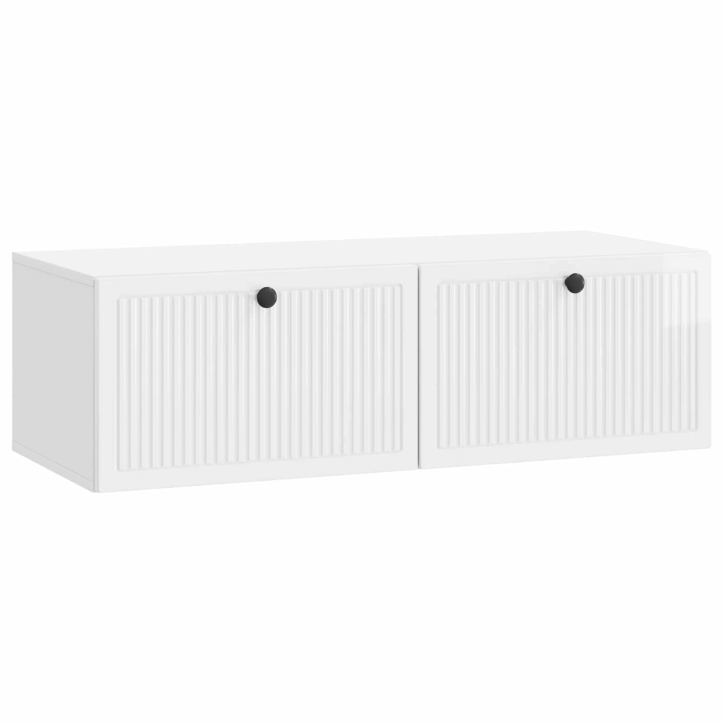 Wandmontierter TV-Schrank Hochglanz Weiß 98 x 41 x 30 cm