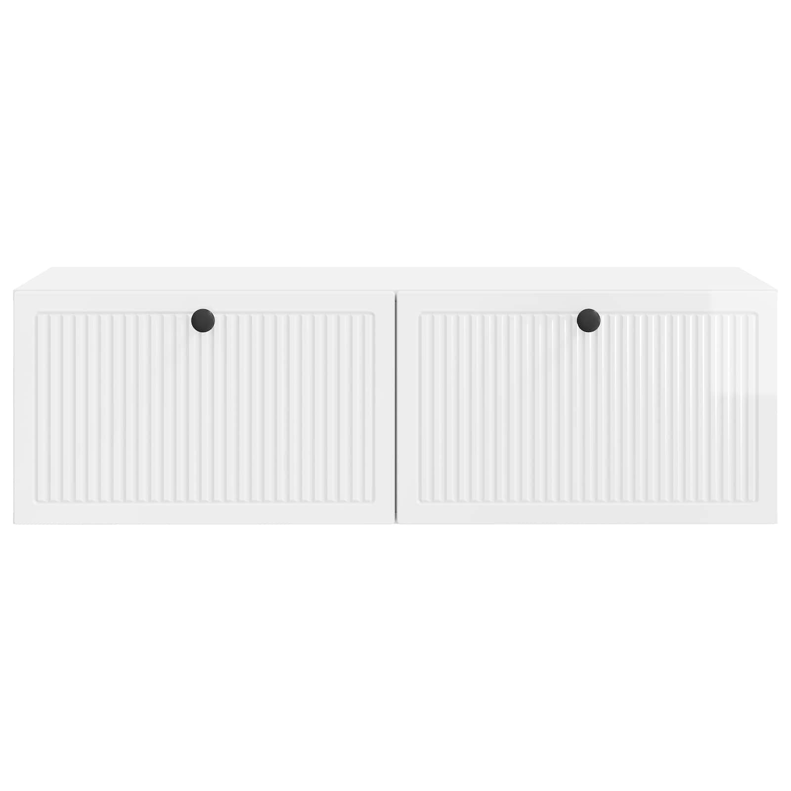 Wandmontierter TV-Schrank Hochglanz Weiß 98 x 41 x 30 cm