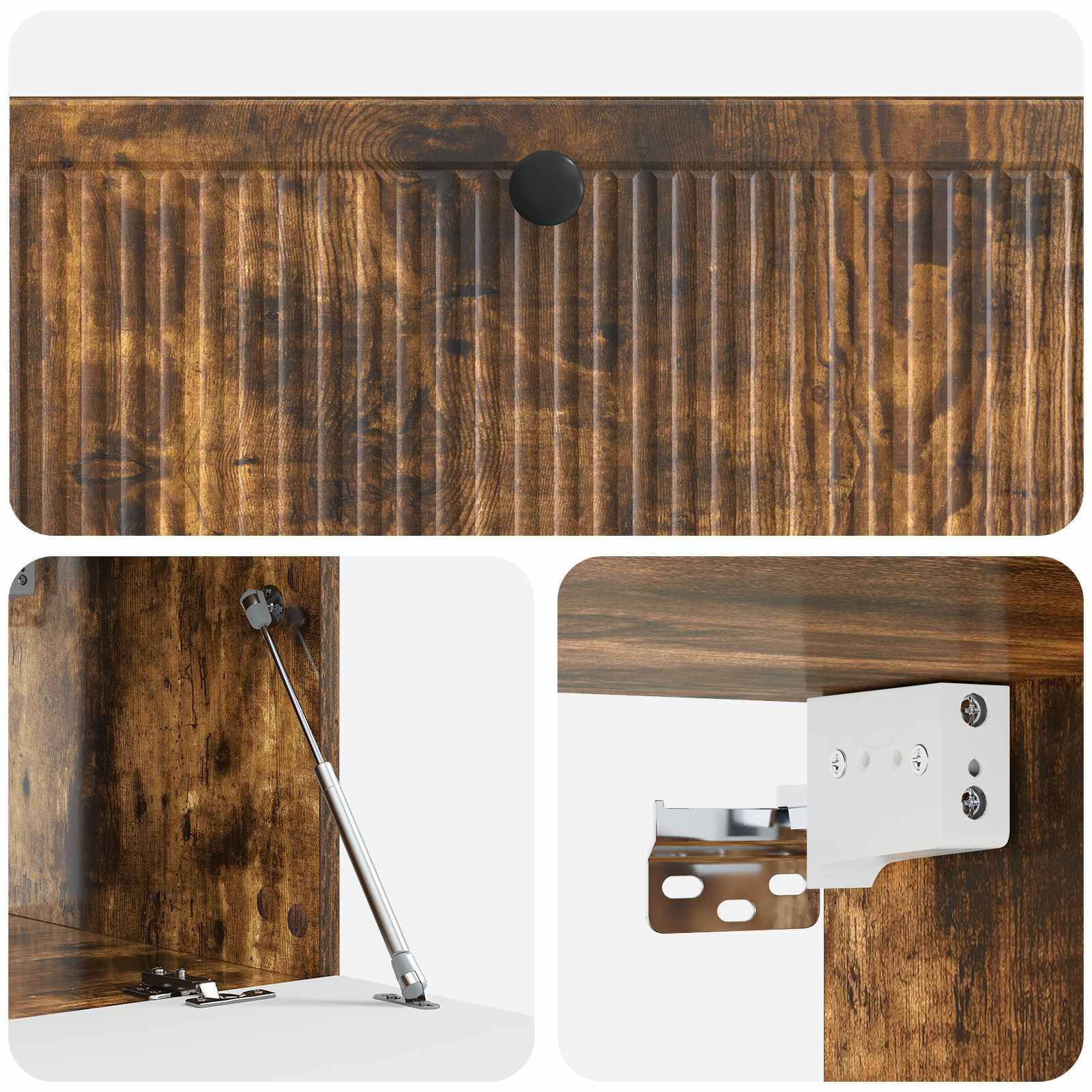 Wandmontierter TV-Schrank Geräucherte Eiche 98 x 41 x 30 cm