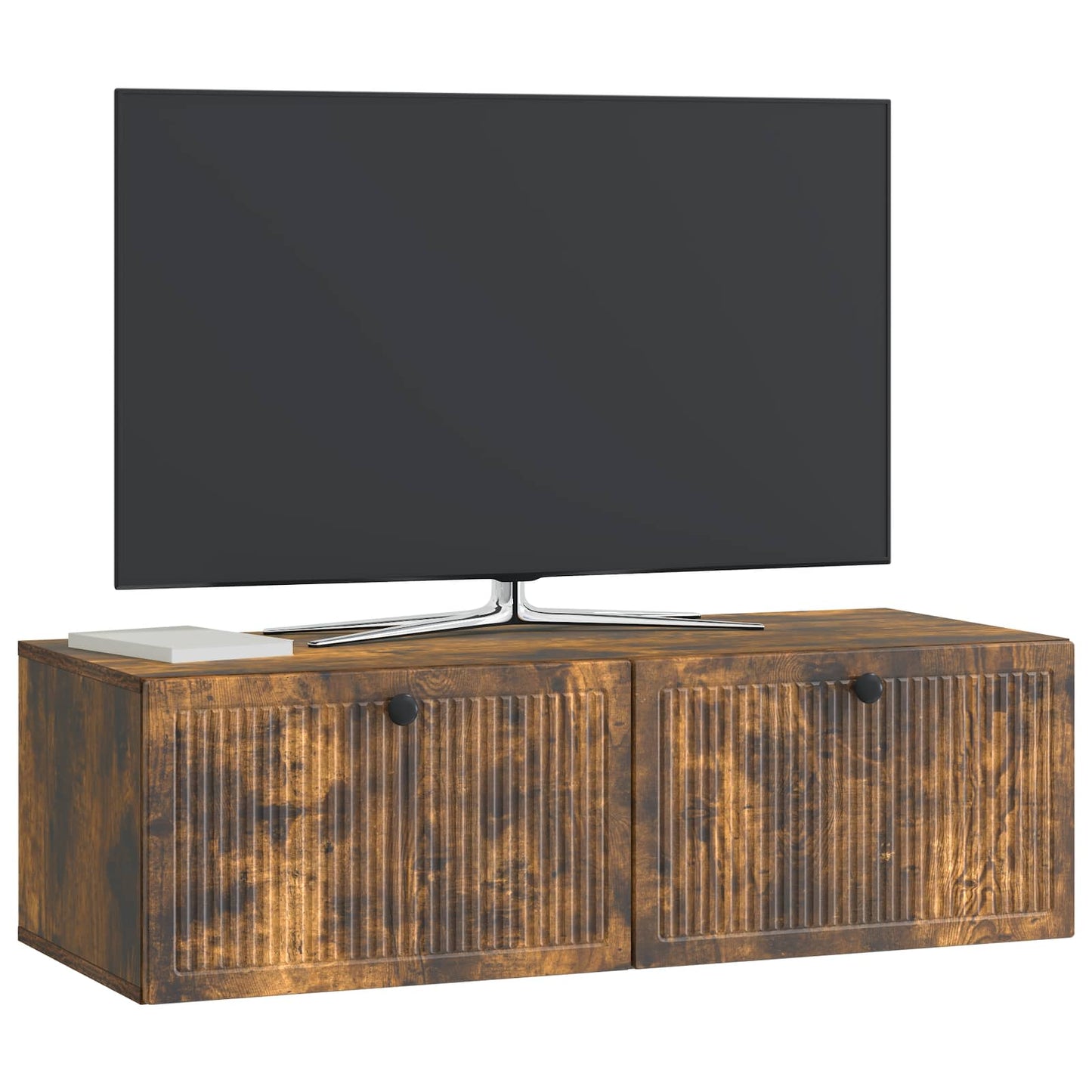 Wandmontierter TV-Schrank Geräucherte Eiche 98 x 41 x 30 cm