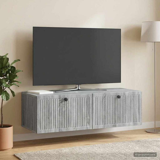 Wandmontierter TV-Schrank Graues Sonoma 98 x 41 x 30 cm