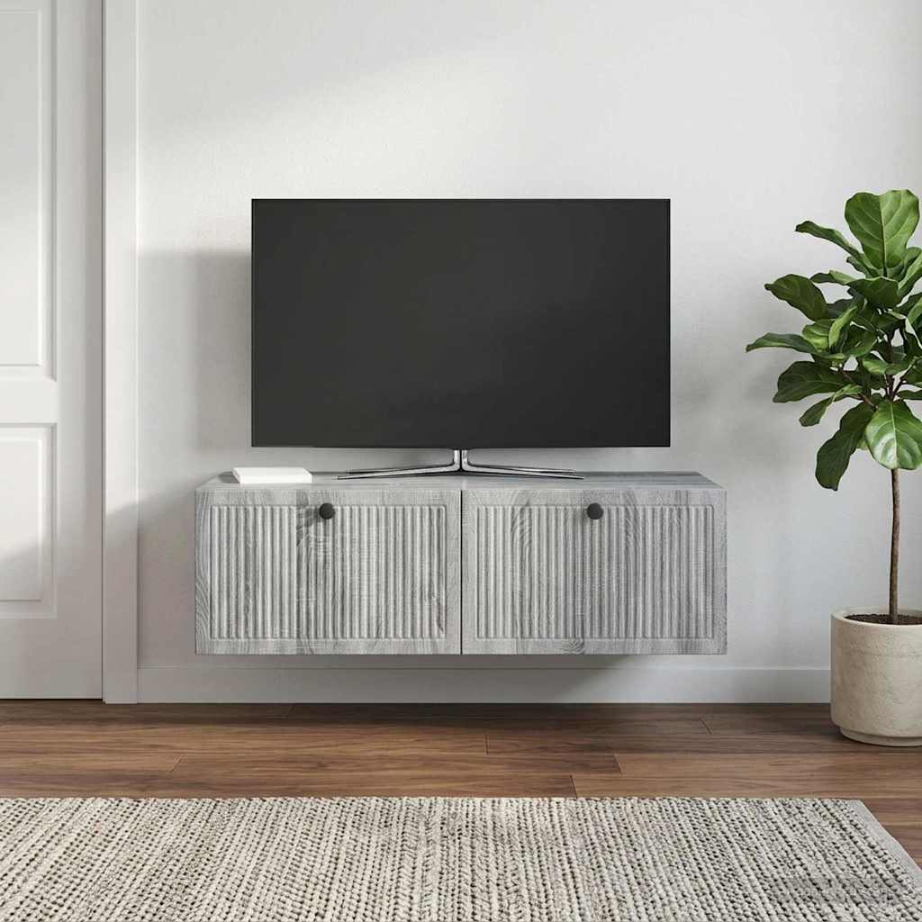 Wandmontierter TV-Schrank Graues Sonoma 98 x 41 x 30 cm